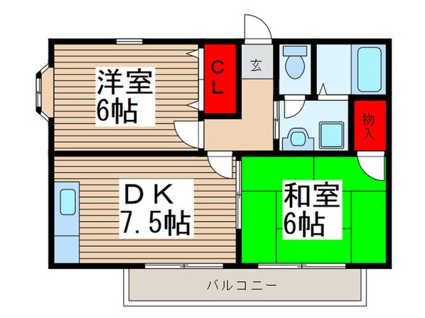 パークハイツ花伊　Ｂの物件間取画像